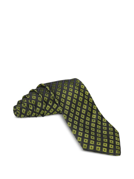  Zilli Corbata De Seda Con Motivo De Rombos - Negro 