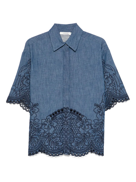  Zimmermann Camisa Con Bordado - Azul 