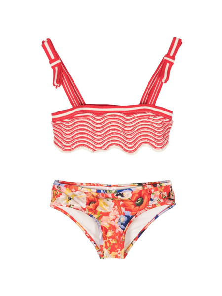  Zimmermann Kids Bikini Alight Wave - Rojo 