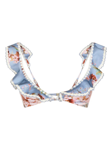  Zimmermann Top De Bikini Awaken Frill - Azul 