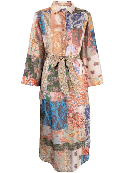  Zimmermann Vestido Camisero Con Motivo De Cachemira - Neutro 