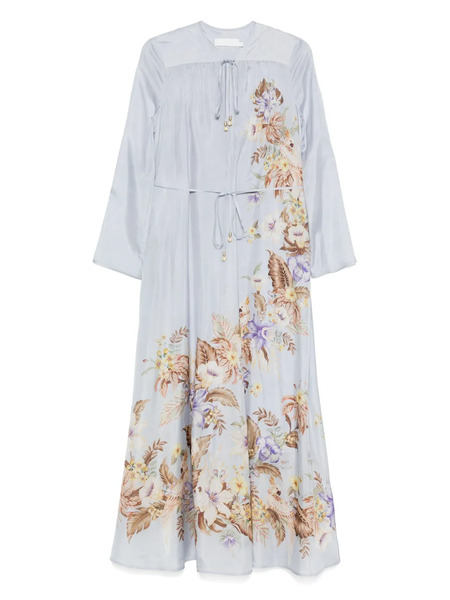  Zimmermann Vestido Largo Coco Billow - Azul 