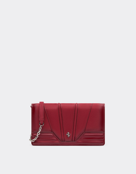  Ferrari Cartera Ferrari Gt En Nubuck Degradado Con Bandolera De Cadena - Female Bolsos Mini Rojo Maison Os 