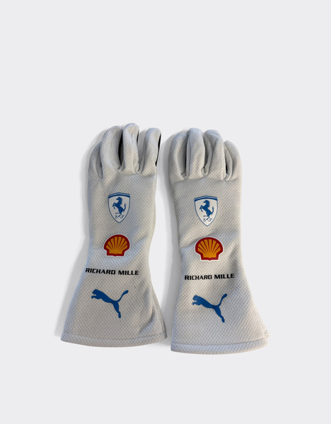  Ferrari Charles Leclerc Guantes De Carreras Puma Para La Scuderia Ferrari -  Otros Artículos Auténticos Blanco óptico Os 