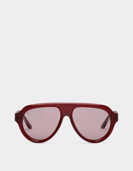  Ferrari Gafas De Sol Ferrari De Acetato Rojo ópalo Con Cristales Polarizados Púrpura Espejados Dorados -  Ferrari Collection Rojo Oscuro Os 