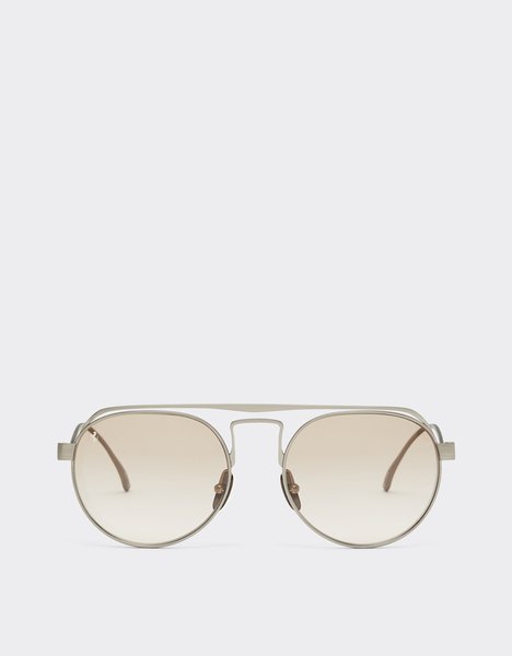  Ferrari Gafas De Sol Ferrari De Titanio Gris Cepillado Con Cristales Degradados Marrones -  Ferrari Collection Ingrid Os 