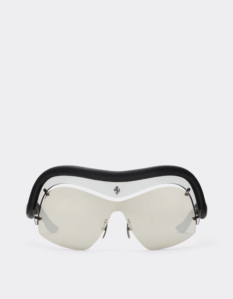  Ferrari Gafas De Sol Ferrari Edición Limitada De Inyectado Y Cuero Con Cristales  Espejadosgrises Y Plateados - Female Ferrari Collection Negro Os 