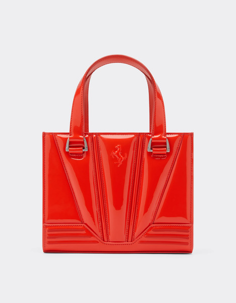  Ferrari Ferrari Gt Bag Mini Tote De Charol Brillante Con Cavallino Rampante -  Bolsos De Mano Rosso Dino Os 