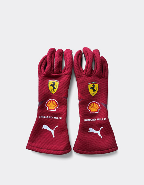  Ferrari Guantes De Carrera Charles Leclerc Puma Para Scuderia Ferrari Hp Las Vegas 2025 - Male Artículos F1 Rojo Os 