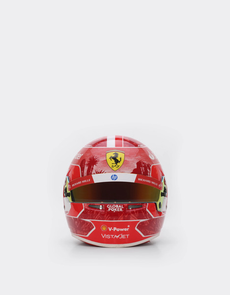  Ferrari Mini Casco Charles Leclerc Las Vegas Edición Especial 2024 A Escala 1:2 -  Cascos Multicolor Os 