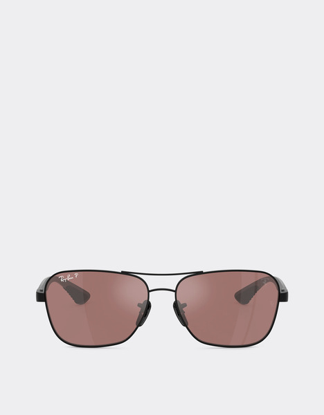  Ferrari Ray-ban For Scuderia Ferrari Rb8336m En Metal Negro Y Fibra De Carbono Oscura Con Lentes Plateadas Espejadas Púrpuras Polarizadas -  Gafas De Sol Negro Os 