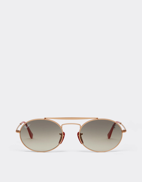  Ferrari Ray-ban For Scuderia Ferrari Rb3775m En Metal Oro Rosa Con Lentes En Degradado Gris Claro -  Gafas De Sol Plata Os 
