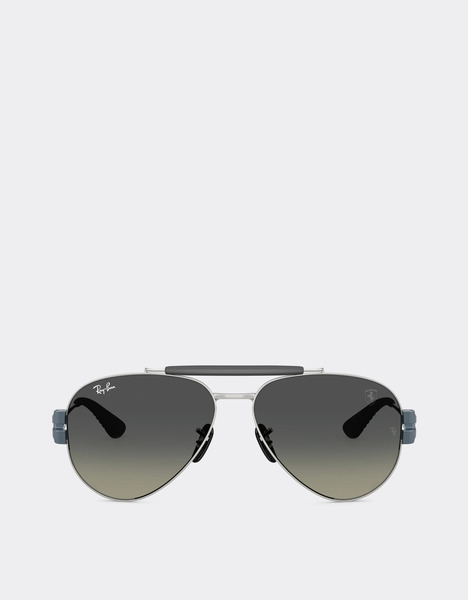  Ferrari Ray-ban For Scuderia Ferrari Rb3762m En Metal Plateado Y Azul Mate Con Lentes Grises Degradadas -  Gafas De Sol Plata Os 