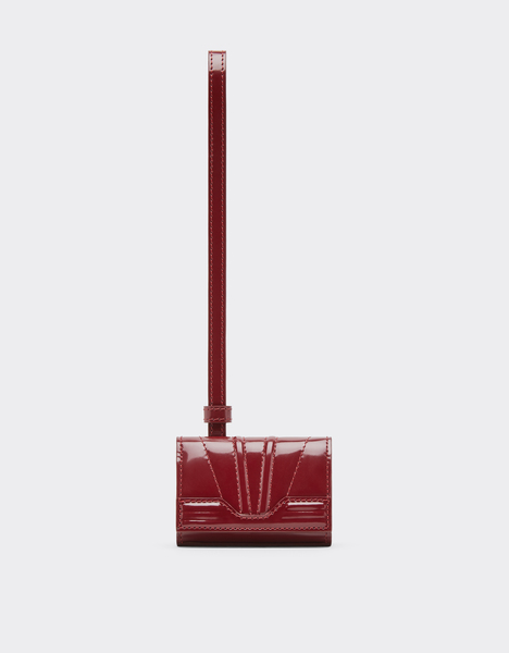  Ferrari Soporte Para Auriculares Ferrari Gt En Piel Brillante - Female Carteras Y Pequeña Marroquinería Cereza Os 
