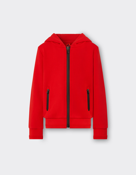  Ferrari Sudadera De Felpa Francesa Con Capucha Y Cremallera - Female Chaquetas Y Sudaderas Rosso Corsa 5y 