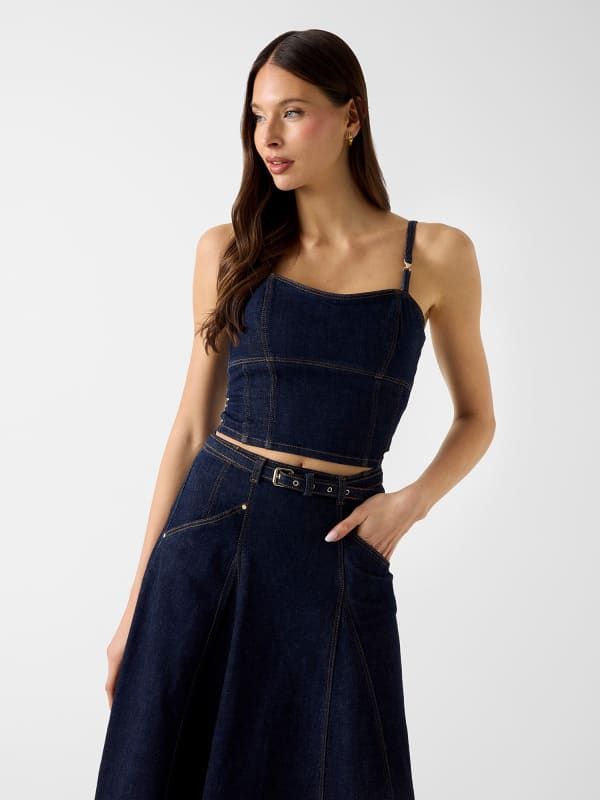  Guess Bustier De Denim 