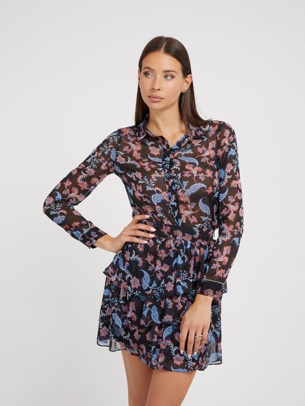  Guess Camisa Con Estampado Integral 
