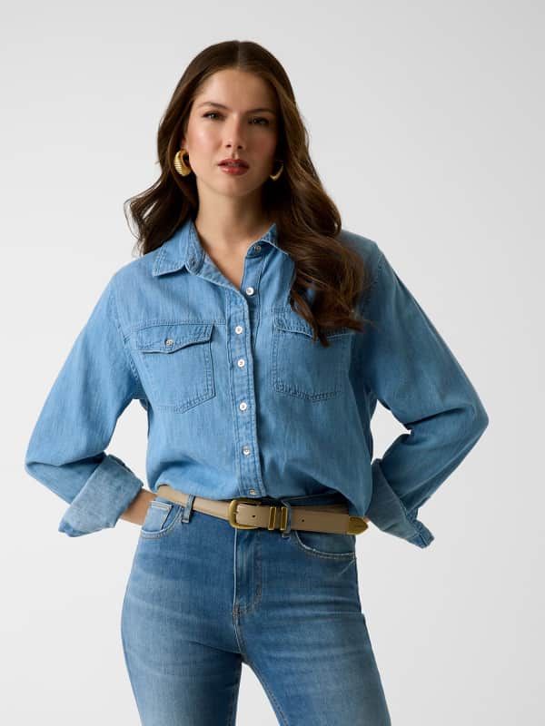  Guess Camisa De Mezclilla 
