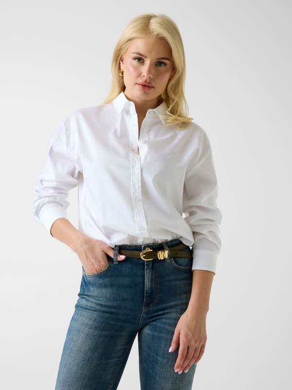  Guess Camisa Oversized De Popelina 