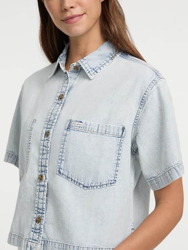  Guess Camisa Vaquera Amplia 