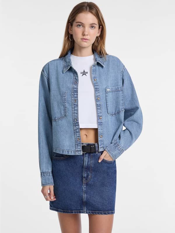  Guess Camisa Vaquera Corta 