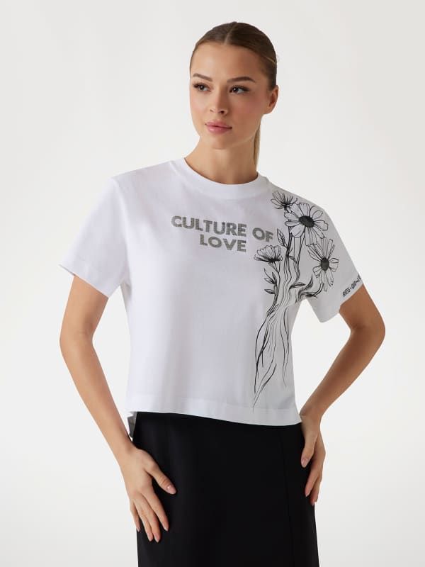  Guess Camiseta Con Estampado Frontal 