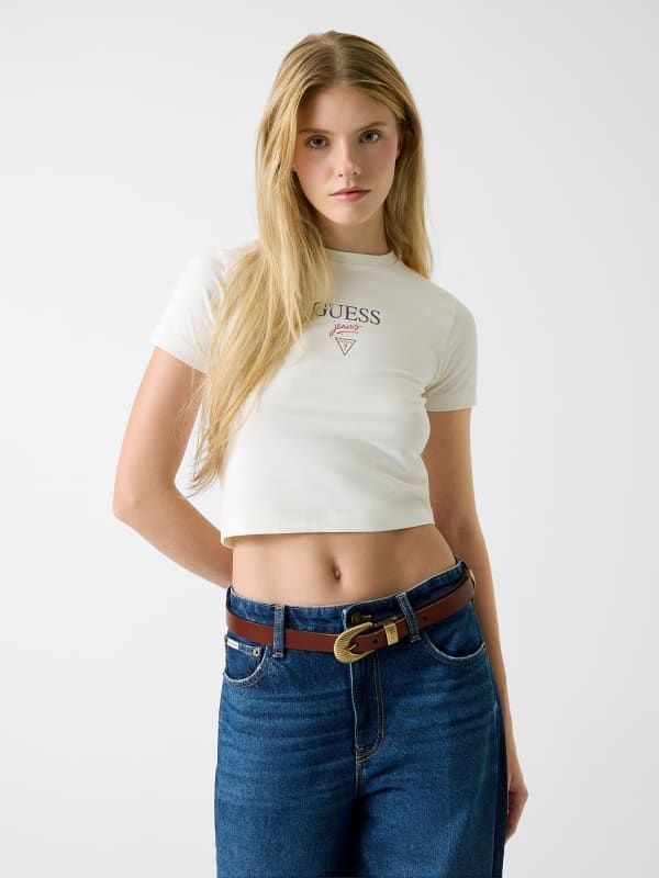  Guess Camiseta Con Logo Bordado 