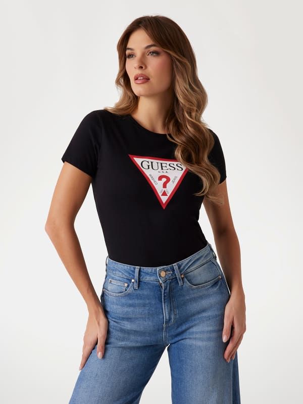  Guess Camiseta Con Logo De Triángulo 