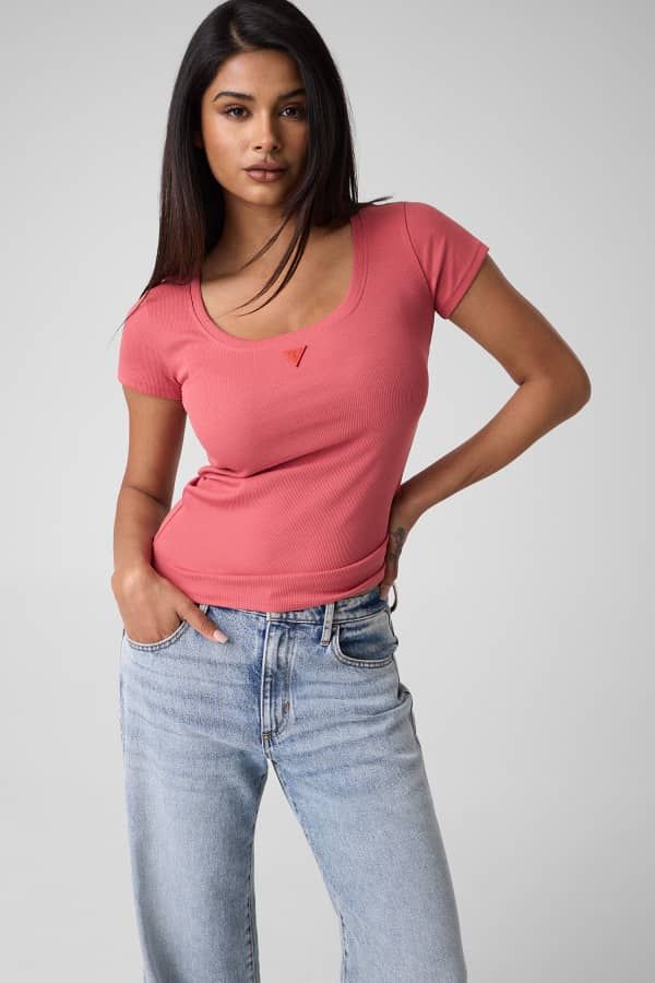  Guess Camiseta Con Parche De Logo 