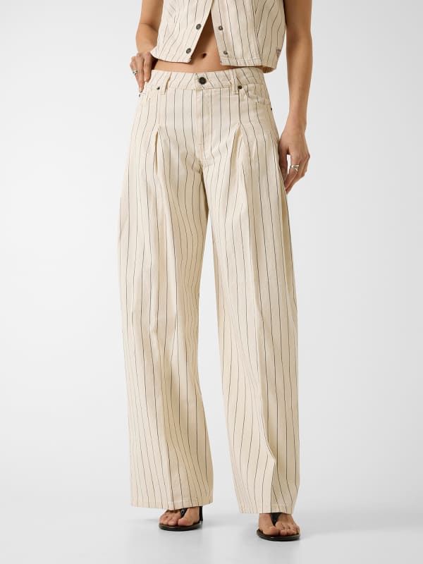  Guess Jeans De Pierna Ancha Plisada Extra G12 