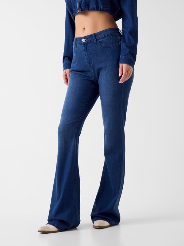  Guess Jeans De Tiro Medio Flare 