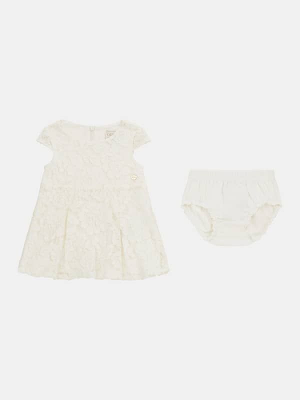  Guess Kids Conjunto Braguita Y Vestido De Encaje 