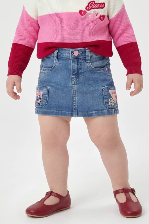  Guess Kids Falda Cargo De Denim 