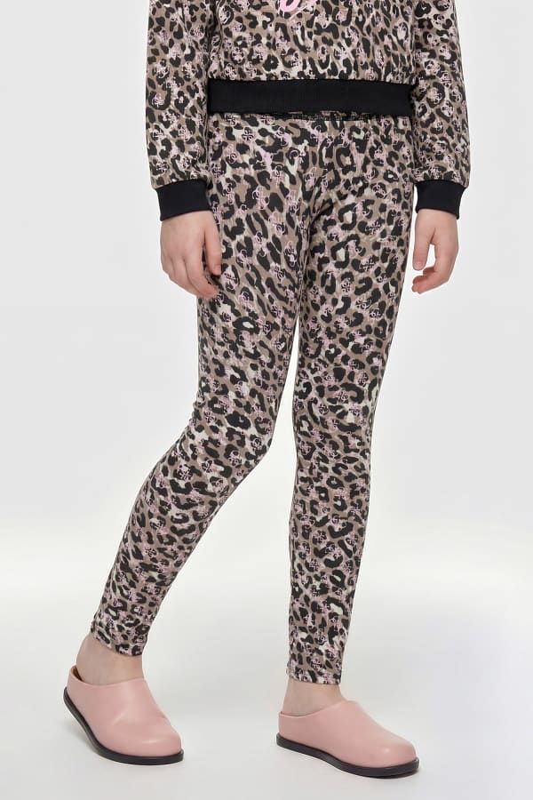  Guess Kids Leggings Con Estampado Animal 