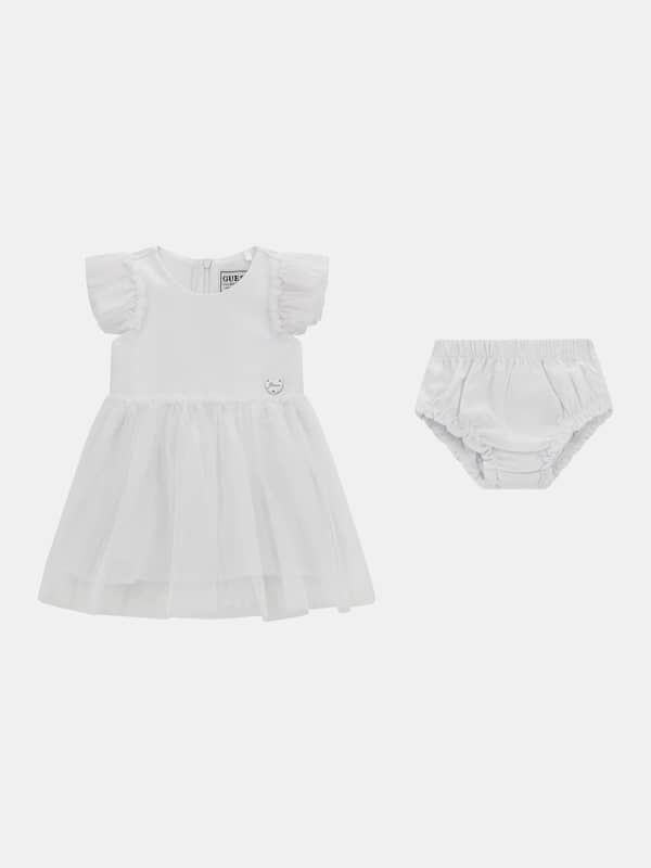  Guess Kids Vestido Con Falda De Redecilla 