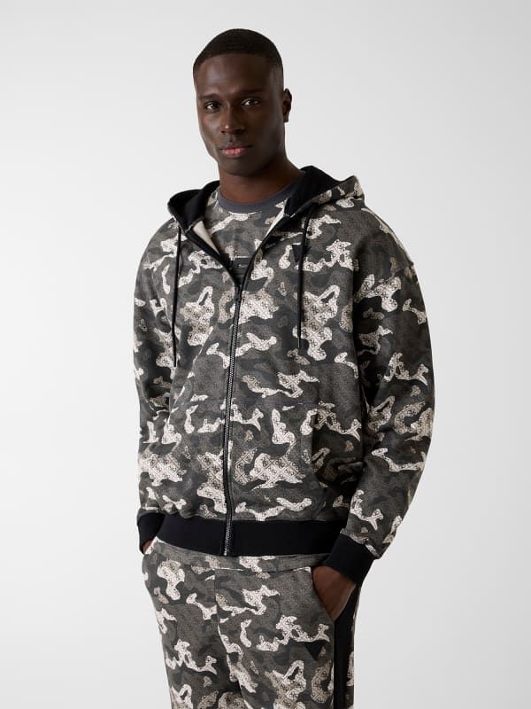  Guess Sudadera Con Capucha Y Cremallera Lateral Con Logo 