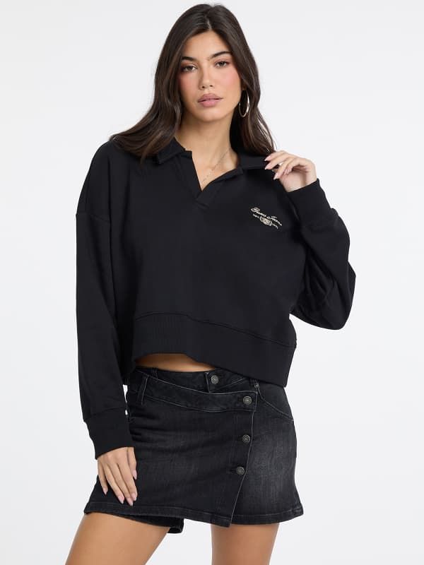  Guess Sudadera Corta Con Cuello De Polo 