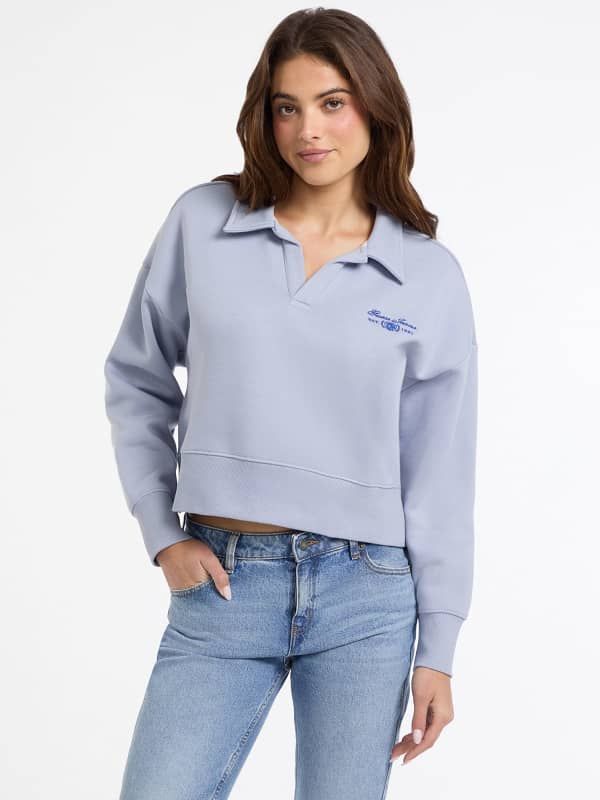  Guess Sudadera Corta Con Cuello De Polo 