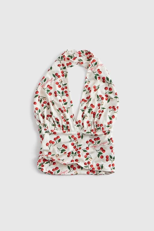  Guess Top Estampado Con Cuello Halter 