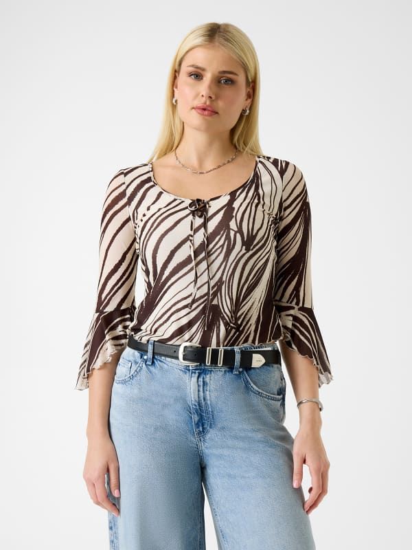  Guess Top Estampado De Cebra 