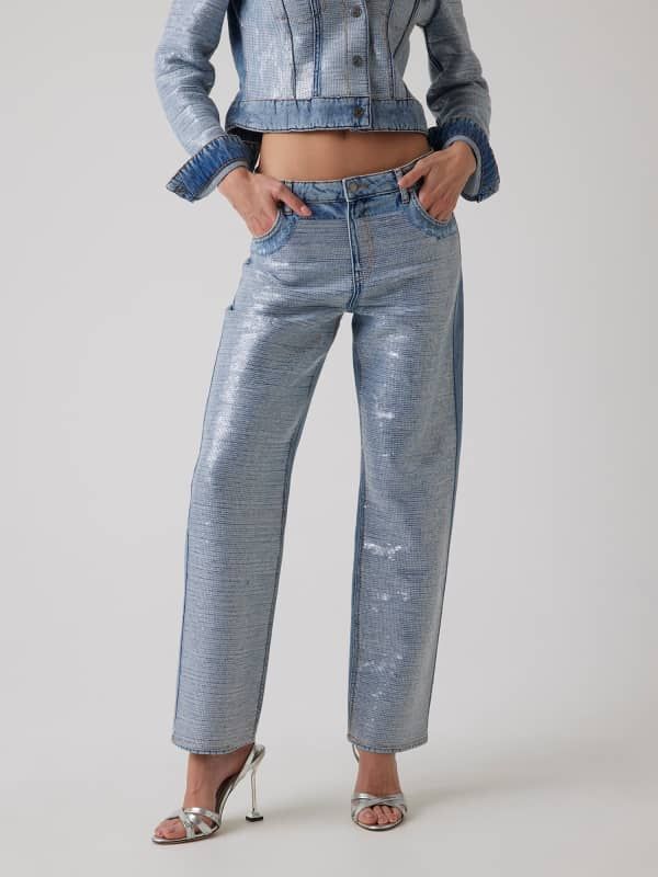  Guess Vaqueros Boyfriend Con Lentejuelas 
