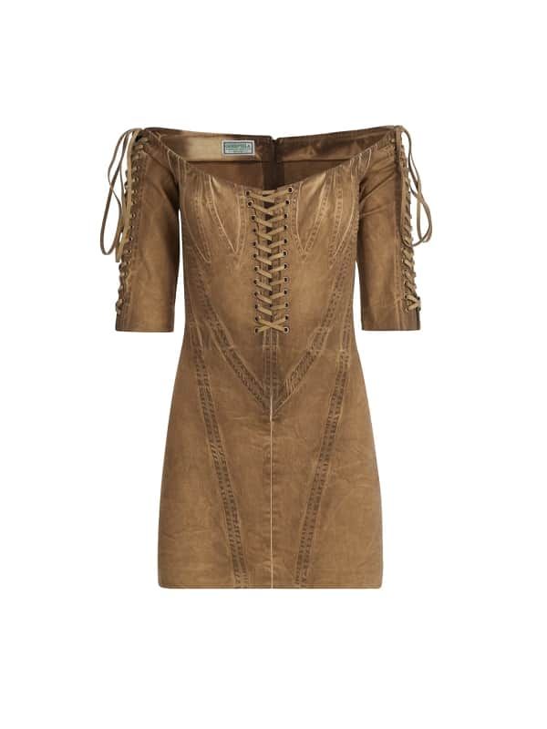  Guess Vestido Mini Con Cordones 