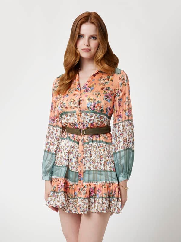  Guess Vestido Mini Con Estampado Floral 