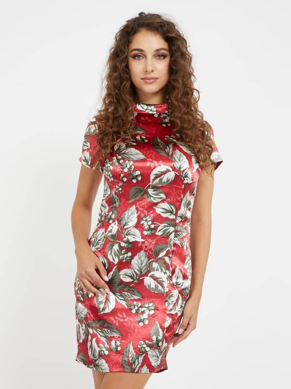  Guess Vestido Mini Con Estampado Integral 