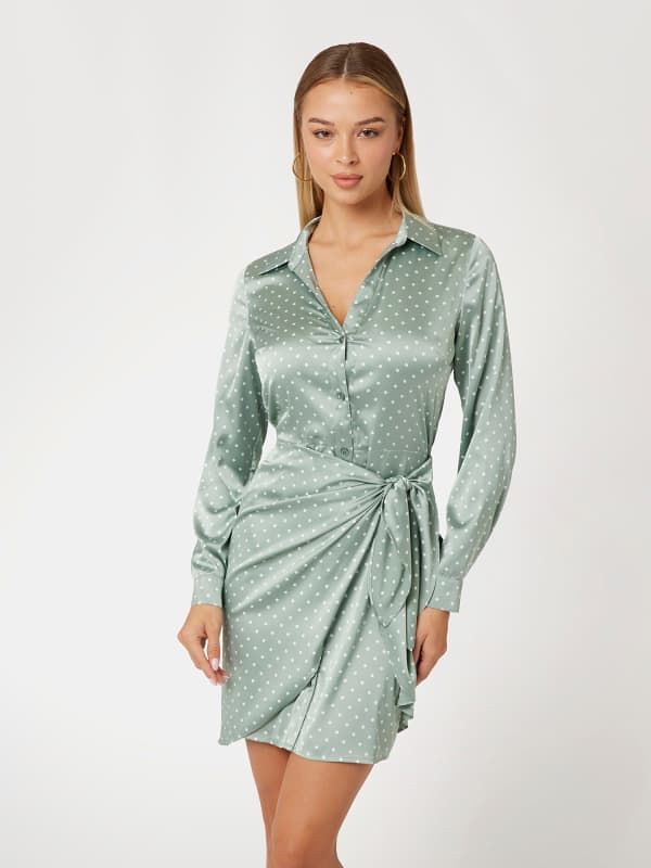  Guess Vestido Mini Con Estampado Integral 