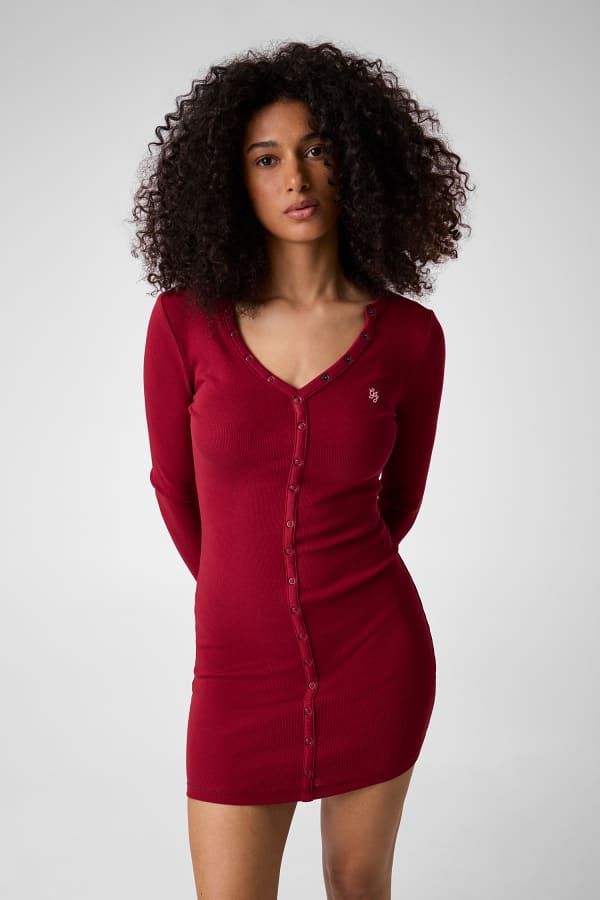  Guess Vestido Mini Cuello V 