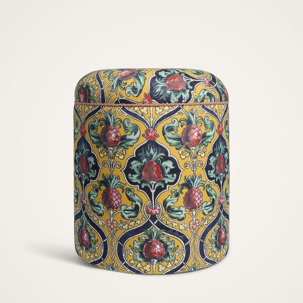  La Doublej Cushions & Poufs Women - Baba' Outdoor Pouf Ananas Yellow One Size 45% Polyurethane Foam 30% Polyester 20% Wood 5% Others 