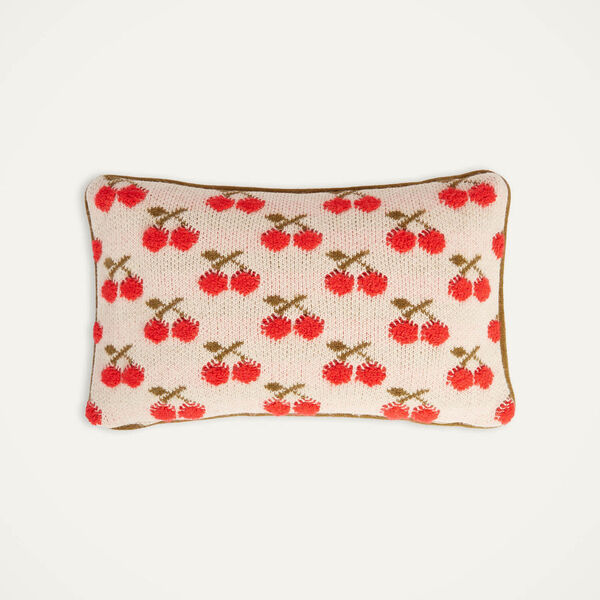  La Doublej Cushions & Poufs Women - Cherry Knitted Cushion Off White One Size 46%acrilic 34%alpaca 14%polyammide 6%polyester 