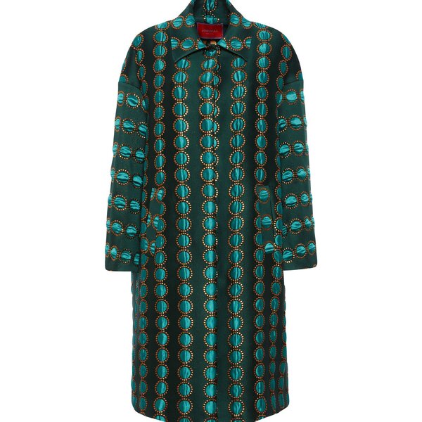 La Doublej Outerwear Women - Boxy Coat Winter Sun Emerald L 80% Polyester 9% Metal 7%silk 4%polyammide 