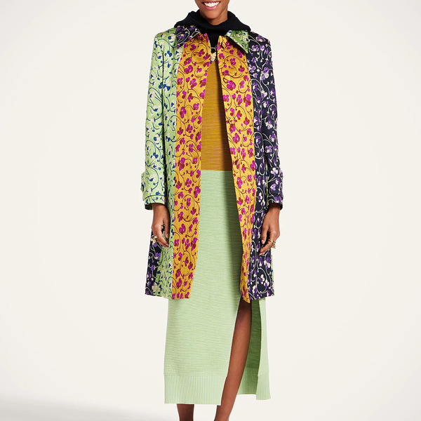  La Doublej Outerwear Women - Precious Coat Honeysuckle Tricolor Yellow Xs 88% Polyester 7% Silk 5% Polyamide 